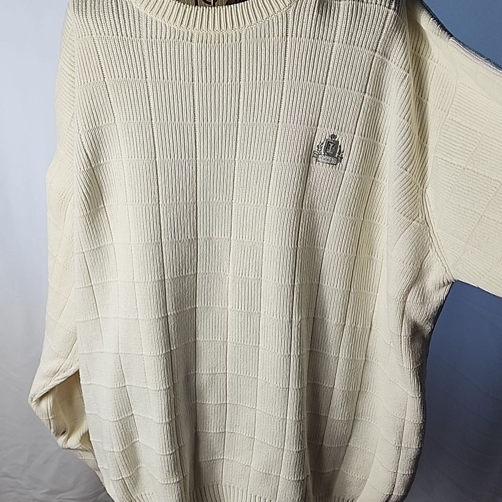 100% Cotton Men's Cream Izod Sweater